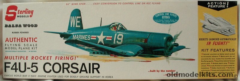 Sterling F4U-5 Corsair Launches Rockets in Flight - 24 inch Wingspan for RC - (F4U5), A14-398 plastic model kit